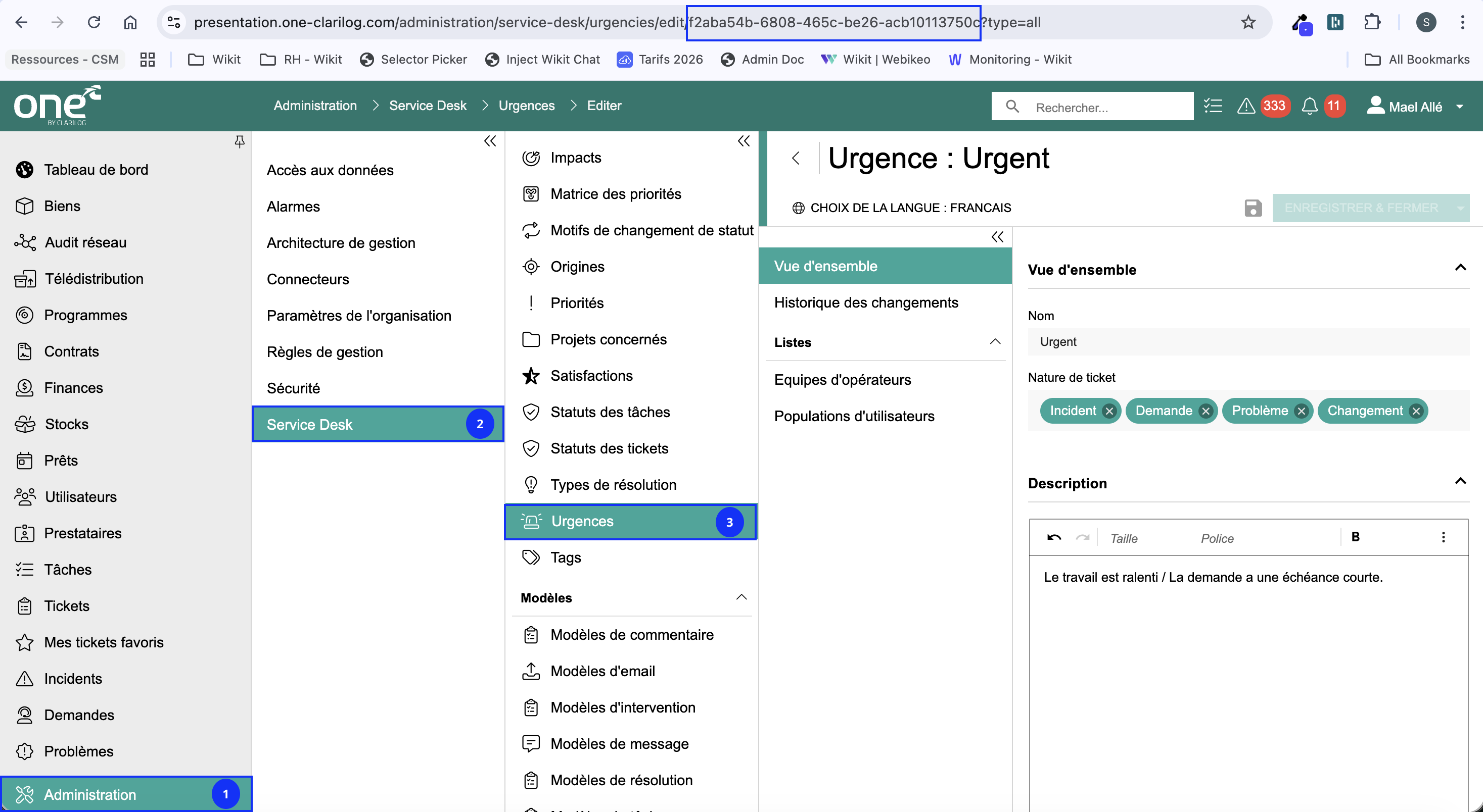 Trouvez l'identifiant de l'urgence