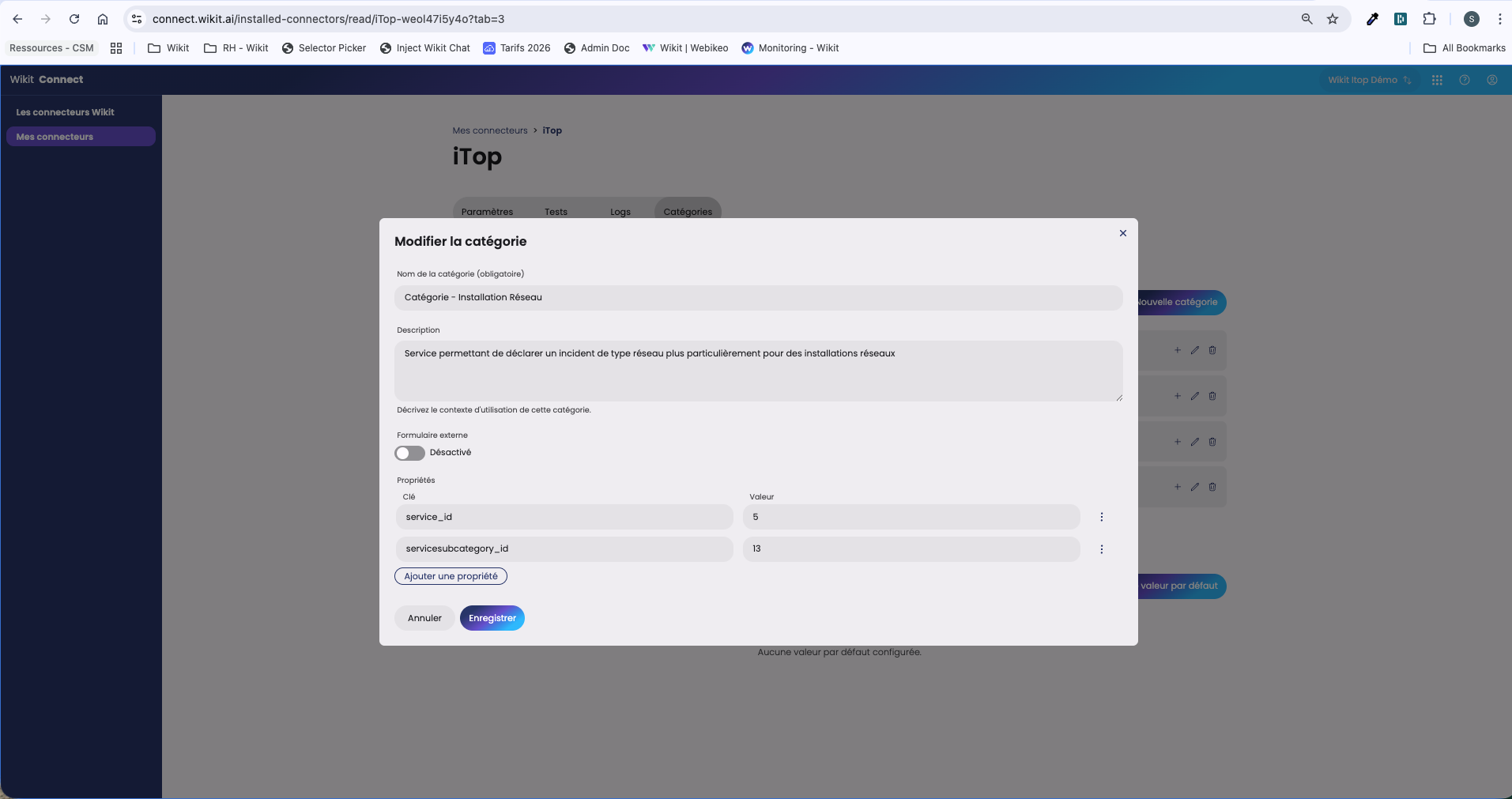 Catégorisation dans Wikit Semantics